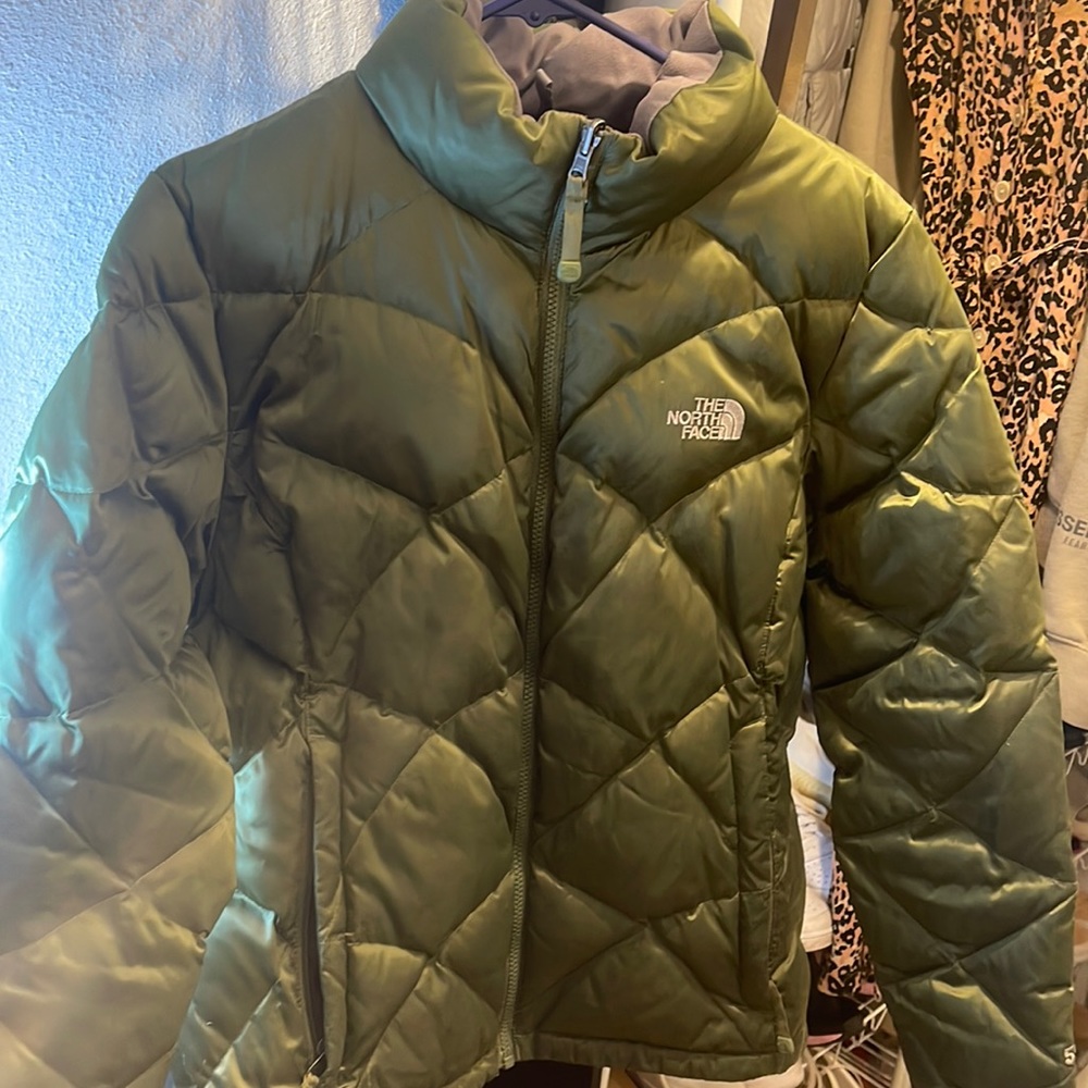 Green North Face Puffer